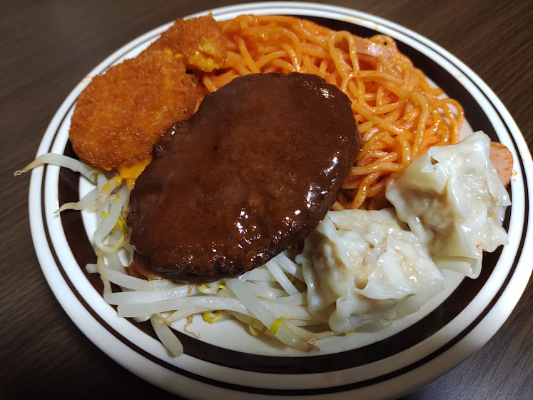 ハンバーグと合わせました